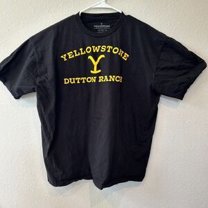 Yellowstone SIZE 2XL Men's Dutton Ranch Logo Short Sleeve T-Shirt Black